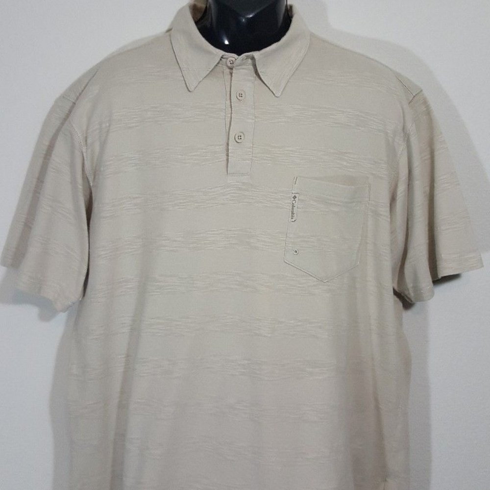 Columbia Beige Tan Omni-Shade Shirt XL Mens